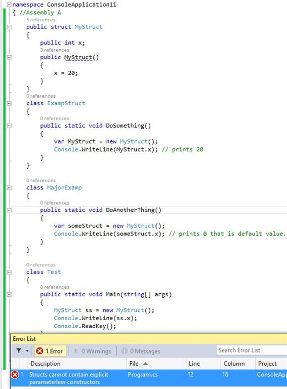 C Error Cs0568 Structs Cannot Contain Explicit Parameterless - Best Space Backgrounds in 4K